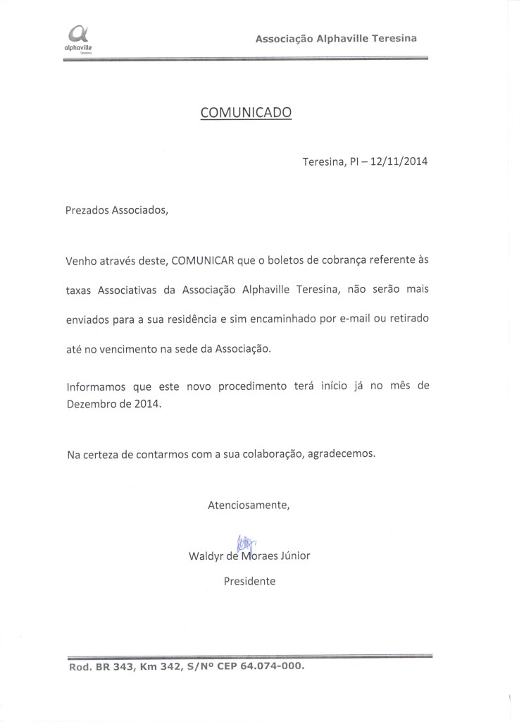 COMUNICADO 12-11-2014